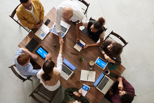 team brainstorming in a meeting