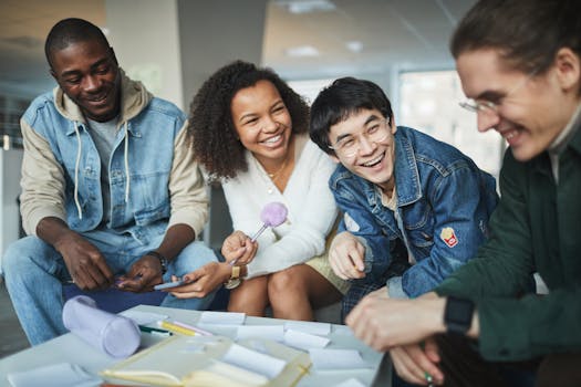 person laughing in a group session