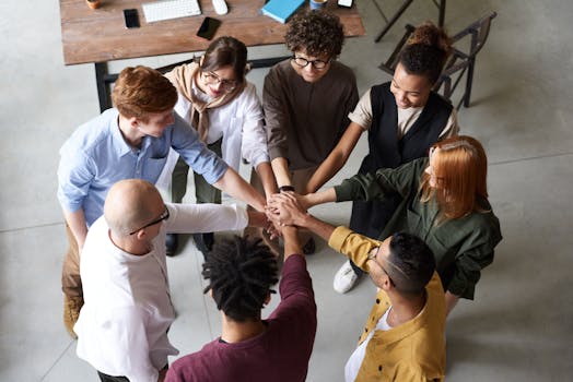 professionals discussing in an office