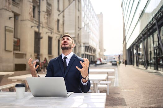 high-achieving professional looking stressed