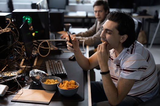 teamwork in a relaxed office setting