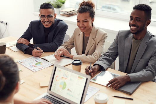 a group discussing self-help strategies