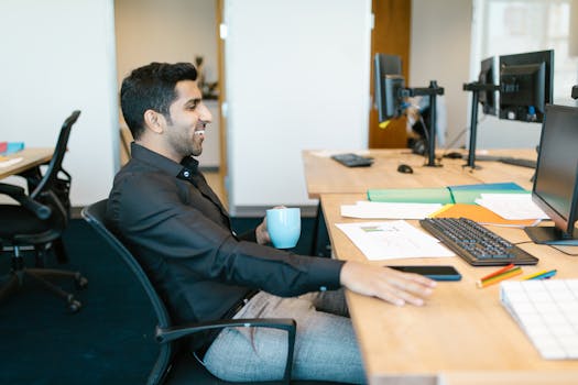 happy tech employees enjoying a break